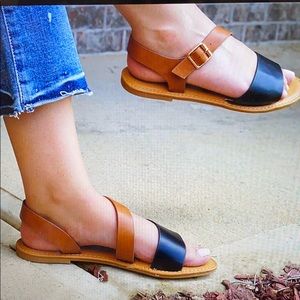 Black and Brown Sandal